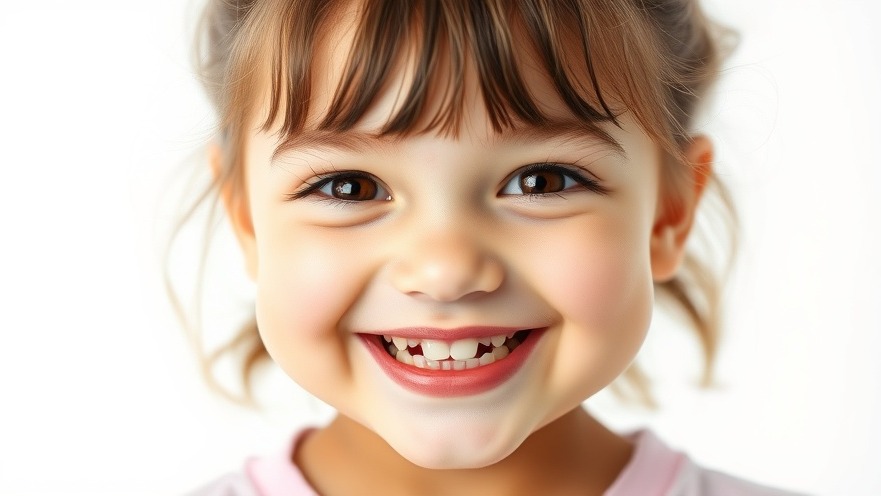 Smiling little girl with a missing front tooth, showcasing pediatric dentistry and children's dental care.