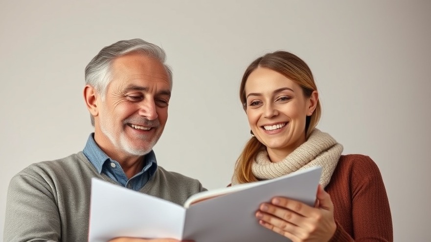 Smiling man and woman discussing window replacement loans for energy-efficient windows.