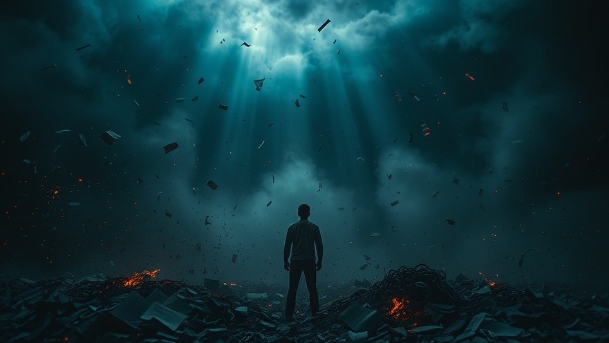 A prophetic believer stands defiantly against censorship, symbolizing spiritual warfare and revival.