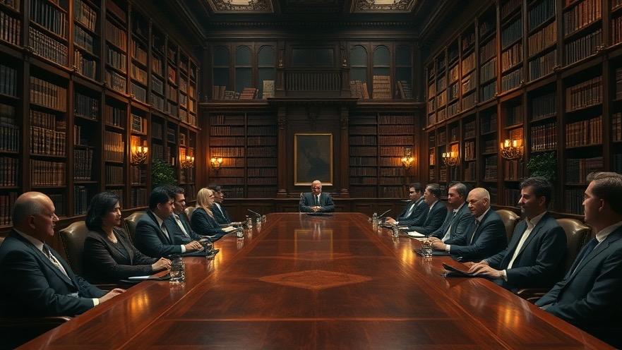 Diverse individuals engaging in intercessory prayer in a luxurious library setting.
