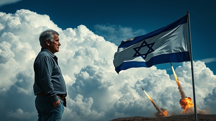 A thoughtful figure amidst chaos symbolizes prophetic insights and spiritual warfare, reflecting on conflict.