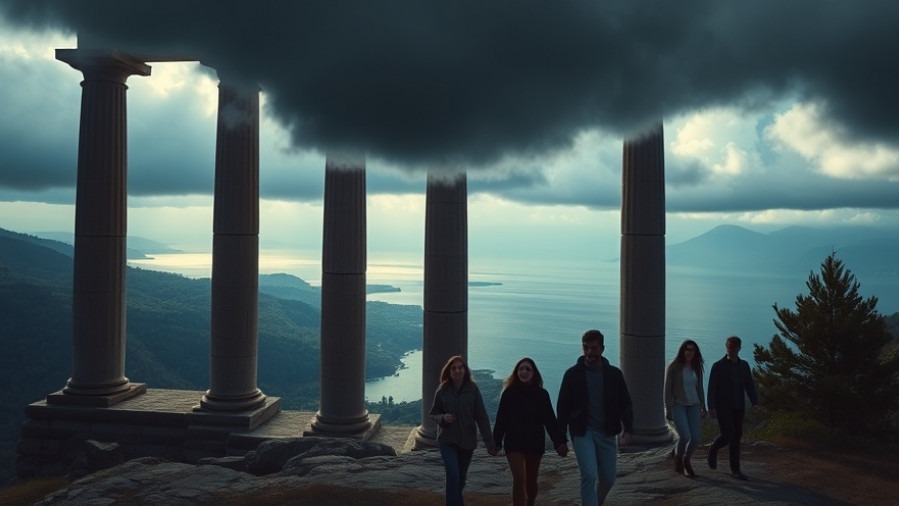 A strong family walks under a grand Roman archway, symbolizing resilience against fatherlessness.