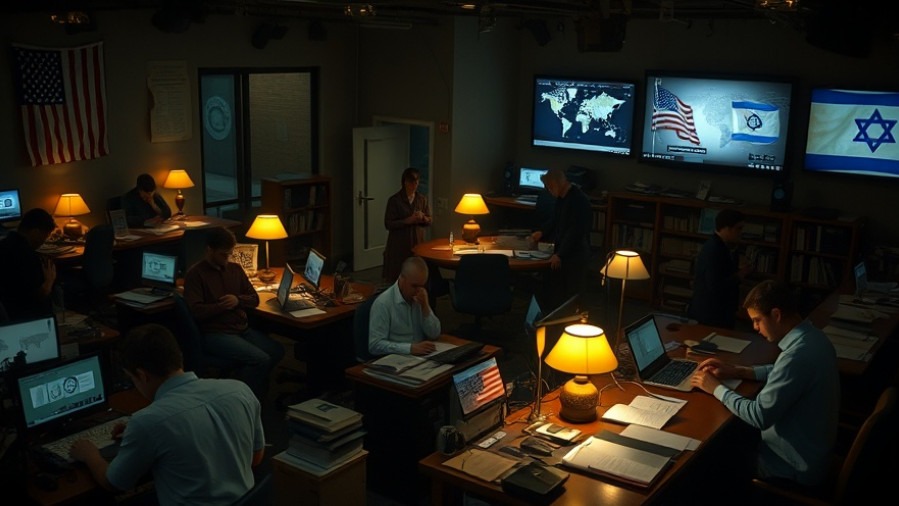 Prophetic insights and intercession in a dimly lit newsroom filled with prayer.