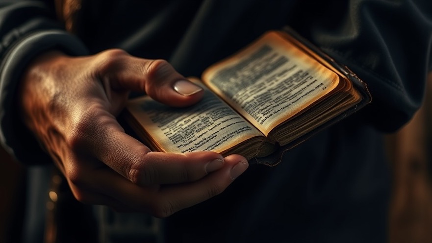 Brother Andrew embracing God's Will with faith, clutching a treasured Bible.