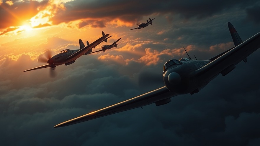 Vintage warplanes in dramatic dusk sky showcasing the power of prayer through unity.