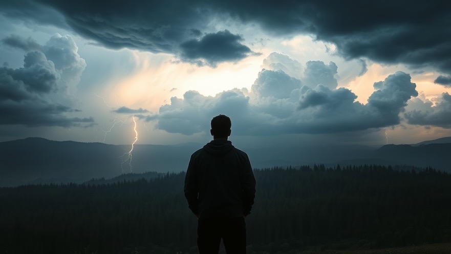 Rick Renner symbolizes spiritual accountability in a stormy landscape.