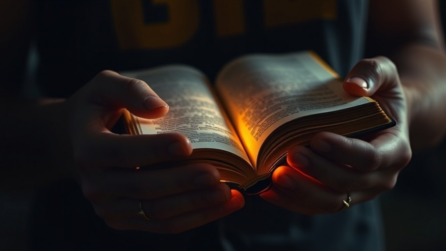 Powerful hands holding a glowing Bible, reflecting theological questions and women in the church.