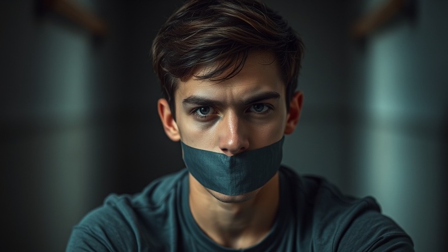 A young man in tension embodies spiritual awakening, reflecting discernment under subdued lighting.