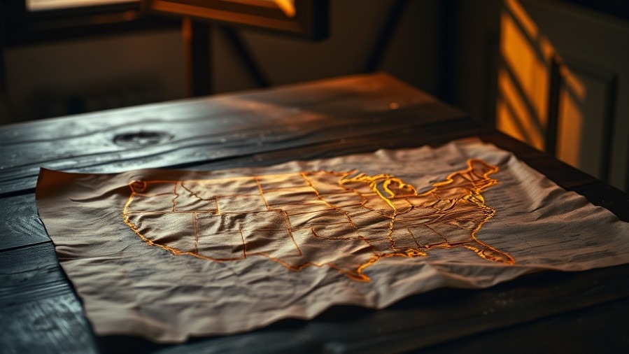 Worn map of the USA symbolizing spiritual warfare and the power of prayer.