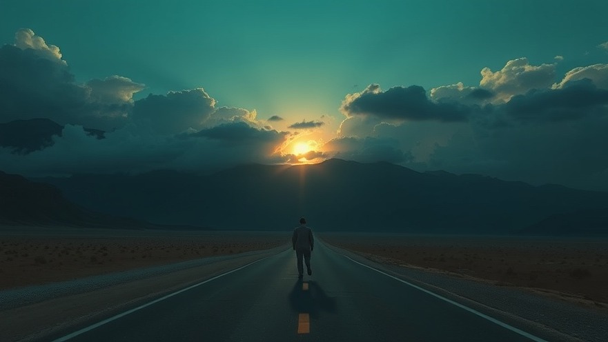 Solitary figure on an empty desert road, embodying prophetic insights and Spirit-led wisdom.