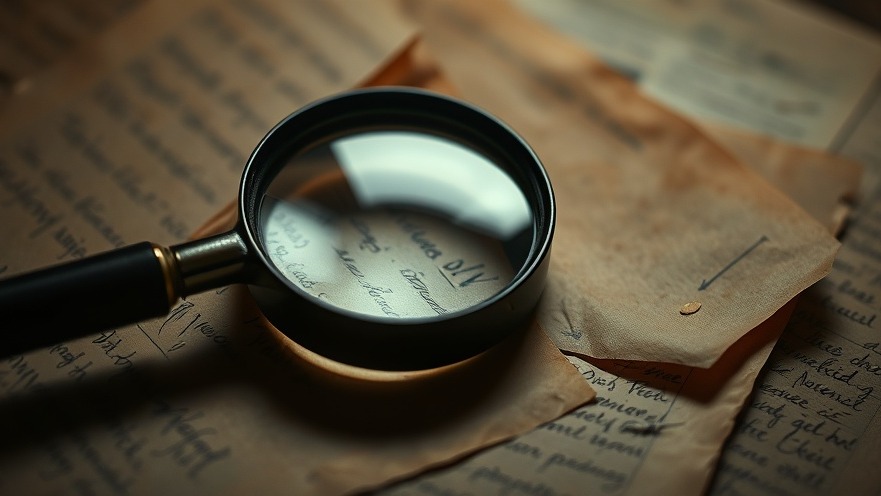 A magnifying glass over papers symbolizes resurrection narratives and faith in Rick Renner's work.