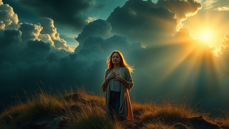 Cindy Jacobs in Spiritual Warfare, serene at dawn on a windswept hill.