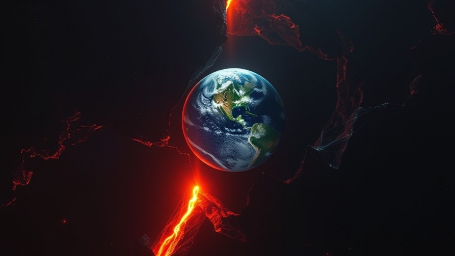 A crack in the universe cradles Earth, symbolizing prophetic insights in spiritual warfare.