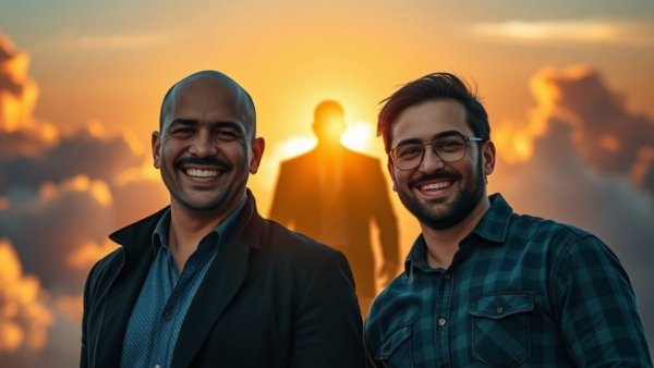 Radical Healing with Joseph Z: From Battle to Breakthrough image with two men and radiant light