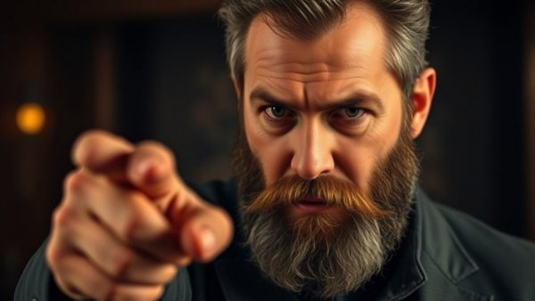 Alan Didio emphasizing a point in dramatic light.