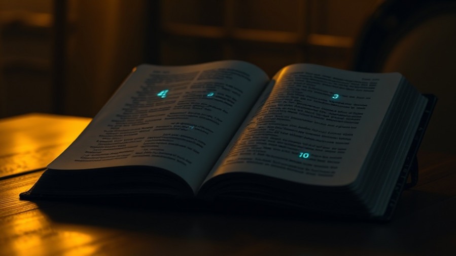 Cinematic open Bible on a wooden table, revealing Lance Wallnau's prophetic insights.