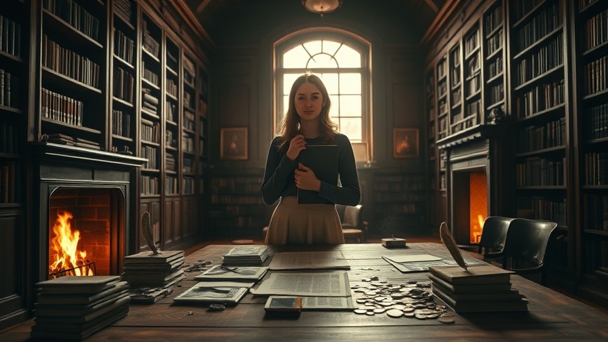 Young woman embodying faith-driven success in a cozy, intellectual study.