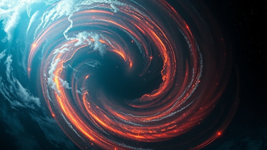 Cinematic space scene with Earth below and cosmic swirl above, reflecting spiritual warfare themes.