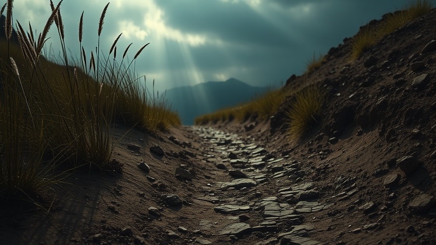 A narrow pathway in rugged terrain symbolizes spiritual leadership traits. Rick Renner insights.