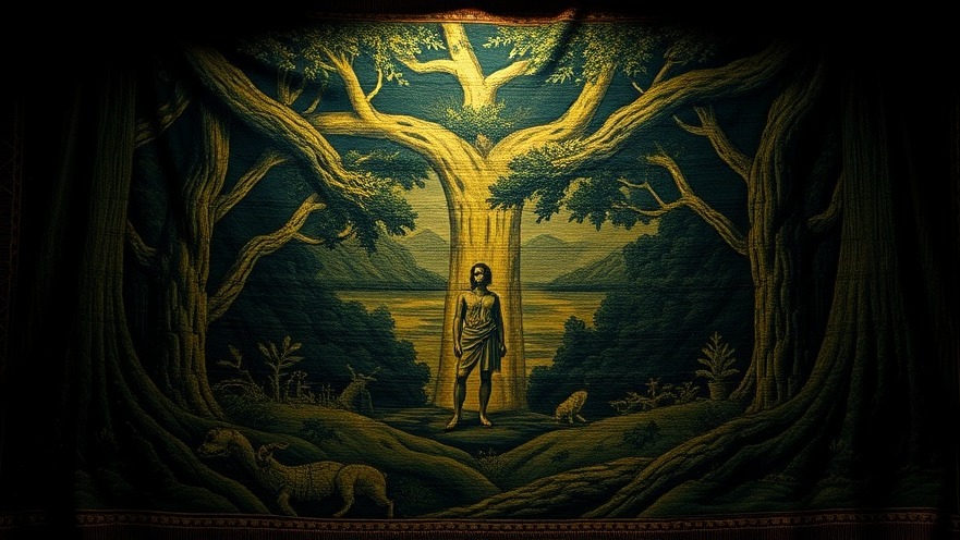 Cinematic tapestry of Adam in Eden, symbolizing spiritual warfare and personal breakthrough.