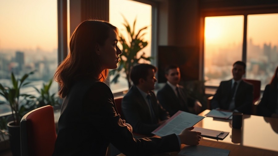 Young woman in a black suit speaking earnestly on spiritual readiness to a listening audience.