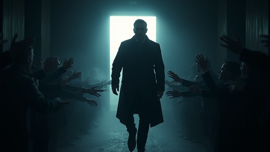 Lance Wallnau exuding spiritual influence amidst a shadowy room, prophetic insights illuminated.