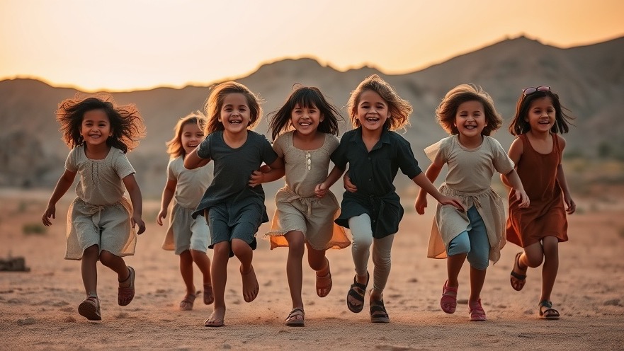 Diverse children joyfully playing outdoors, embodying the spirit of human rights and child welfare.