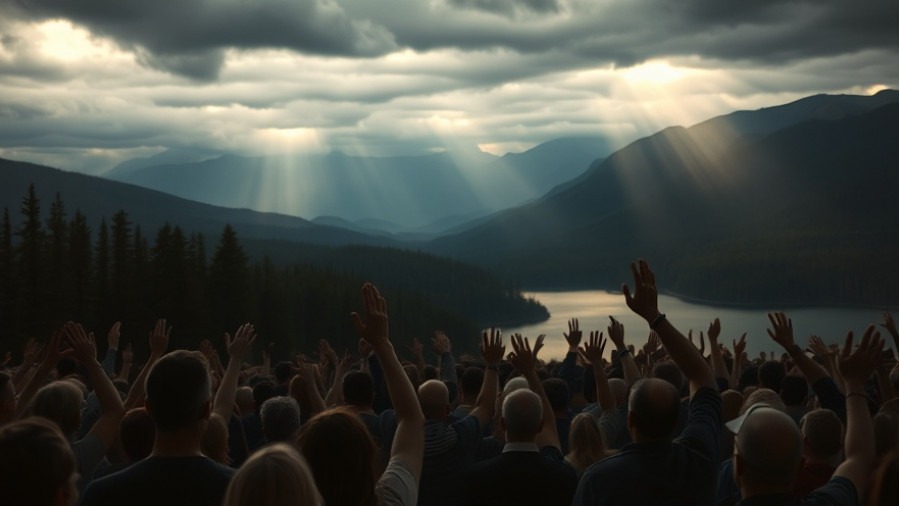 Crowd worshipping at a spiritual gathering, embodying Rick Renner's divine wisdom.