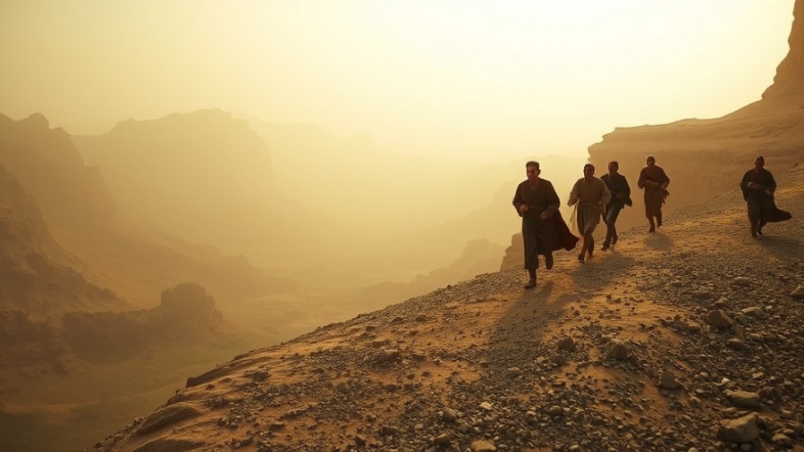 Apostles in a golden dawn landscape representing Lance Wallnau's spiritual empowerment.
