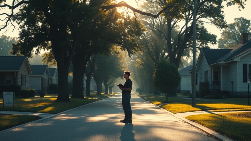 A person practicing diligence in faith at dawn, holding a bible in a serene neighborhood.