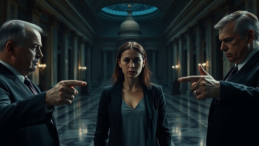 A dramatic scene of spiritual resistance featuring a young woman confronting authority.