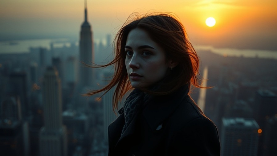 Young woman in spiritual warfare preparing for personal breakthrough at sunrise.