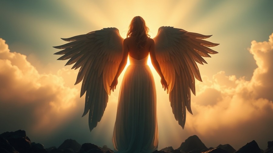Majestic angelic woman in a divine scene symbolizing James Goll's teachings on miracles.