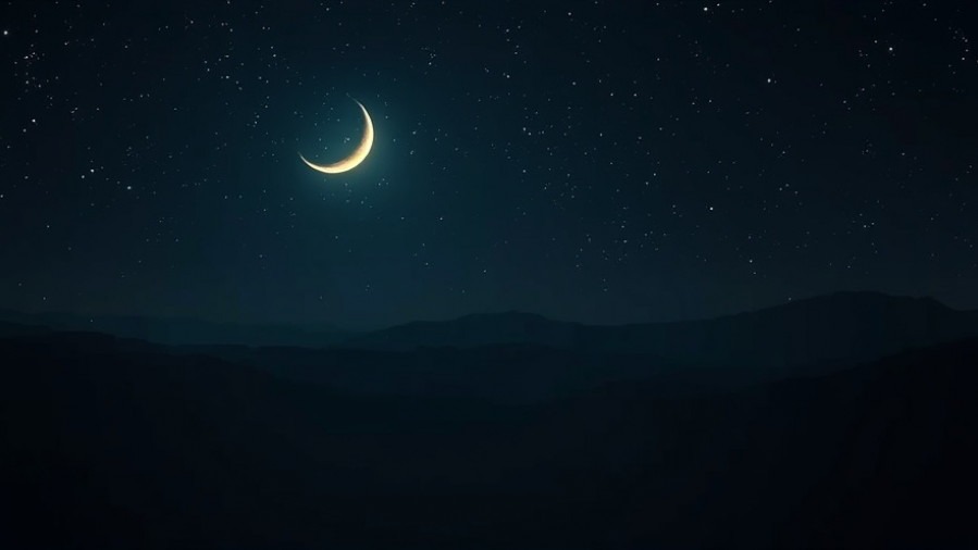 Cinematic night sky with stars and crescent moon, symbolizing spiritual awakening and faith-driven activism.