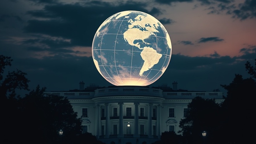 Cinematic White House at dusk with holographic globe symbolizing revival & reformation.