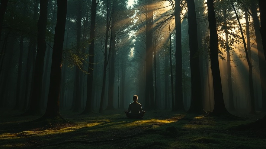 A serene figure meditates in a forest clearing, embodying spiritual empowerment and supernatural prayer.