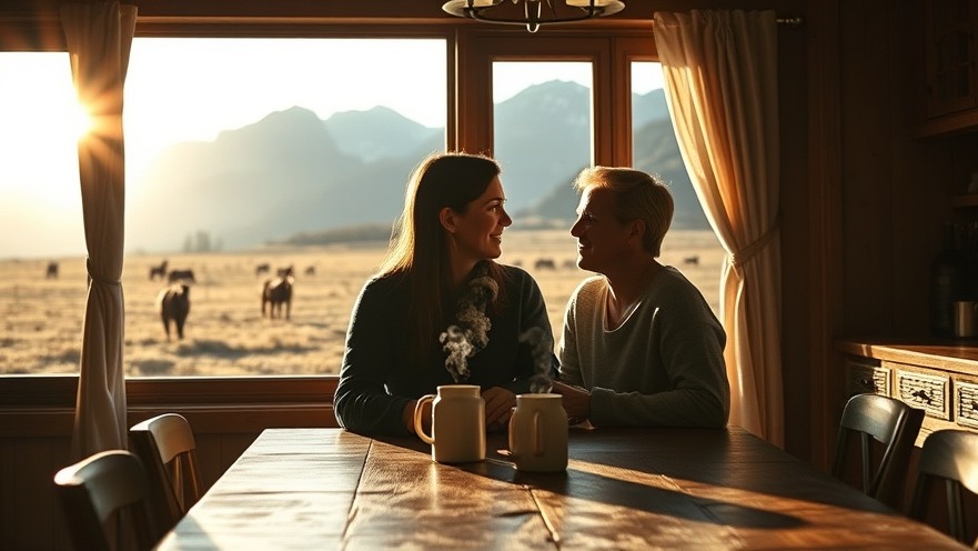 Couple in rustic kitchen praying together for spiritual growth and community support.