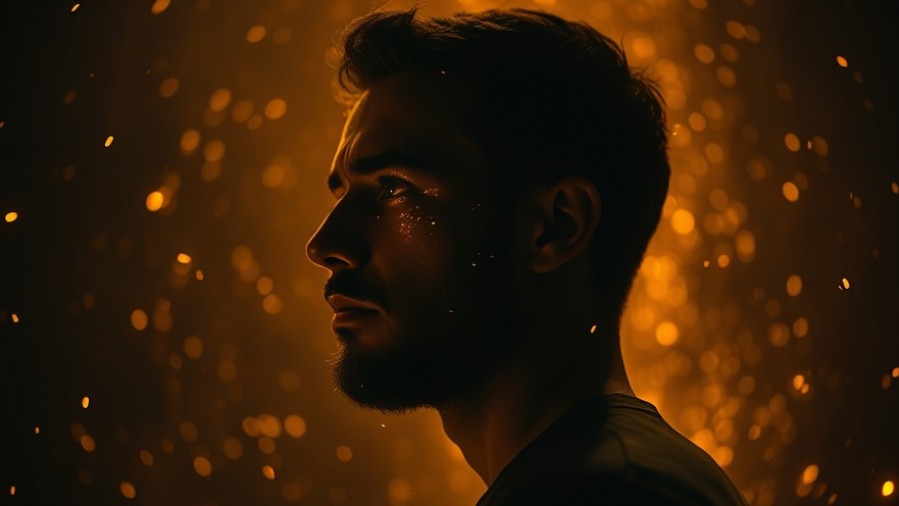 A man in golden light experiencing a spiritual breakthrough in prophetic ministry.