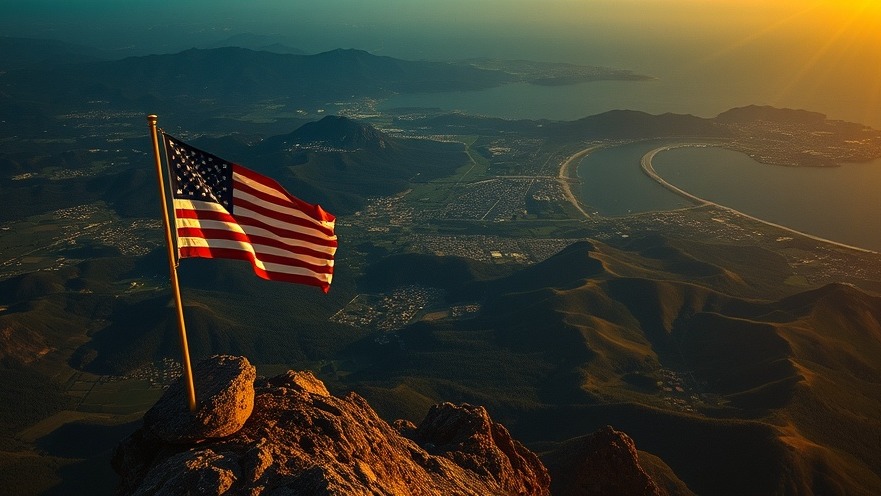 A serene aerial view of America symbolizing spiritual renewal and faith.