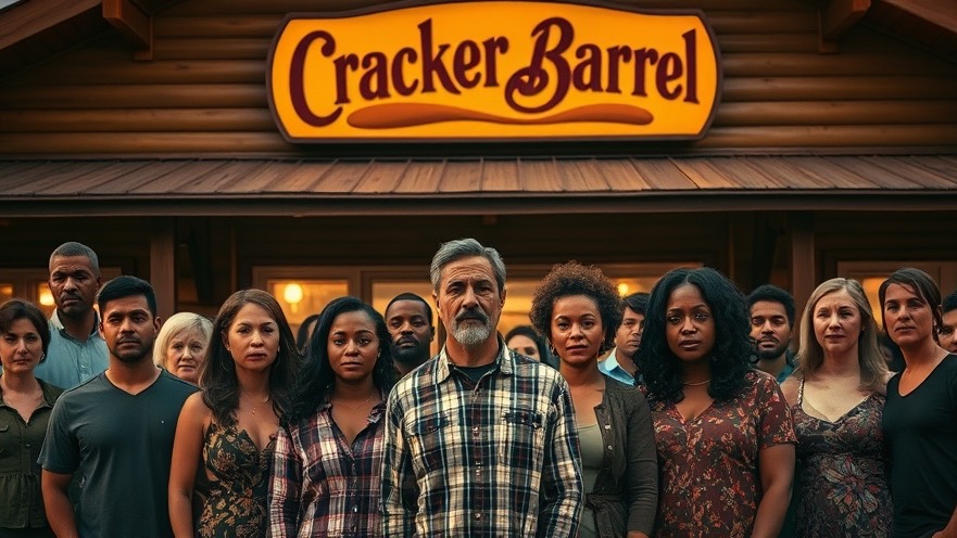 Diverse group united against corporate wokeness at Cracker Barrel, embodying brand authenticity.