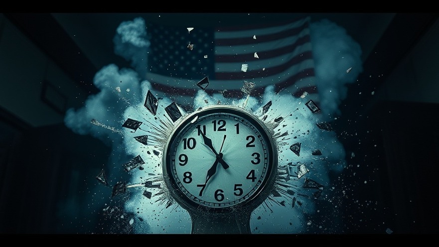 Explosive moment depicting prophetic voices in spiritual warfare, with a clock shattering amid chaos.