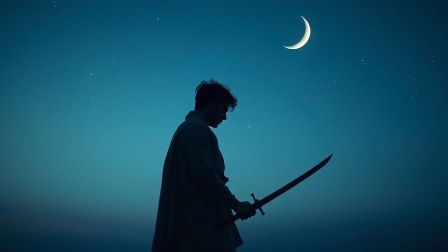 Cinematic reflection on prophetic insights during spiritual warfare, with a peaceful moonlit backdrop.