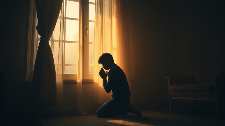 A person kneeling in prayer, reflecting true repentance and spiritual awakening.
