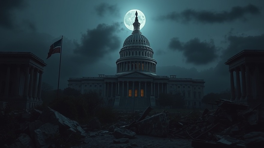 Post-apocalyptic U.S. Capitol ruin, reflecting Iran prophecy and prophetic insights.