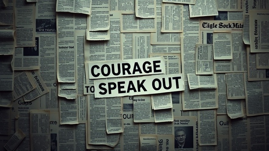 Courageous doctors unite for health transparency; bold 'Courage to Speak Out' message.