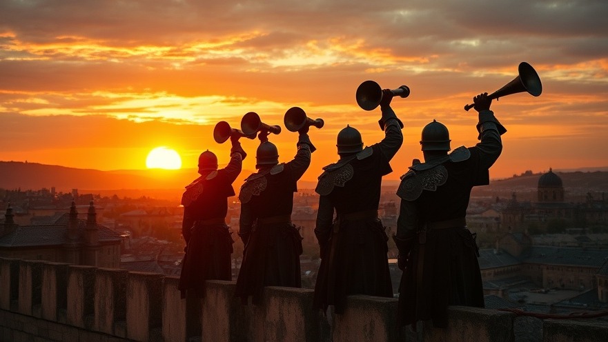 Jerusalem prayer intercessors unite, warriors at sunset call for global prayer movement.