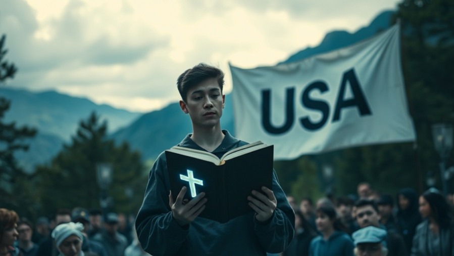 Young man reading under skies, sharing spiritual awakening with prophetic believers.