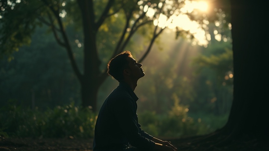 Serene contemplation emphasizing spiritual priorities and divine purpose in nature.