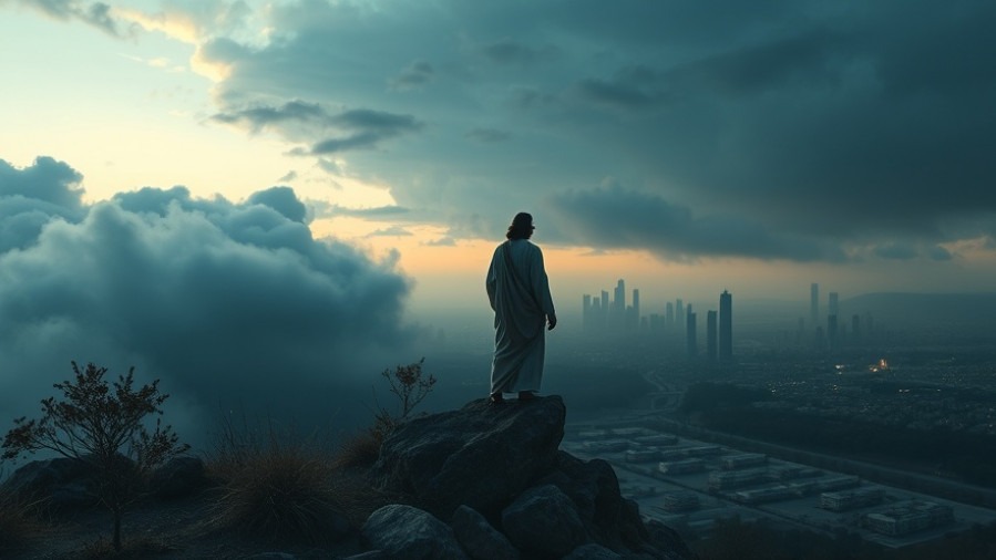 Jesus at dawn, symbolizing spiritual authority and victory in Christ.