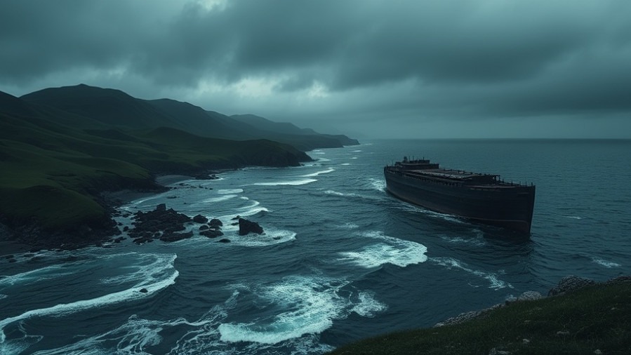 Noah's ark amidst a turbulent sea, showcasing prophetic signs in biblical faith.